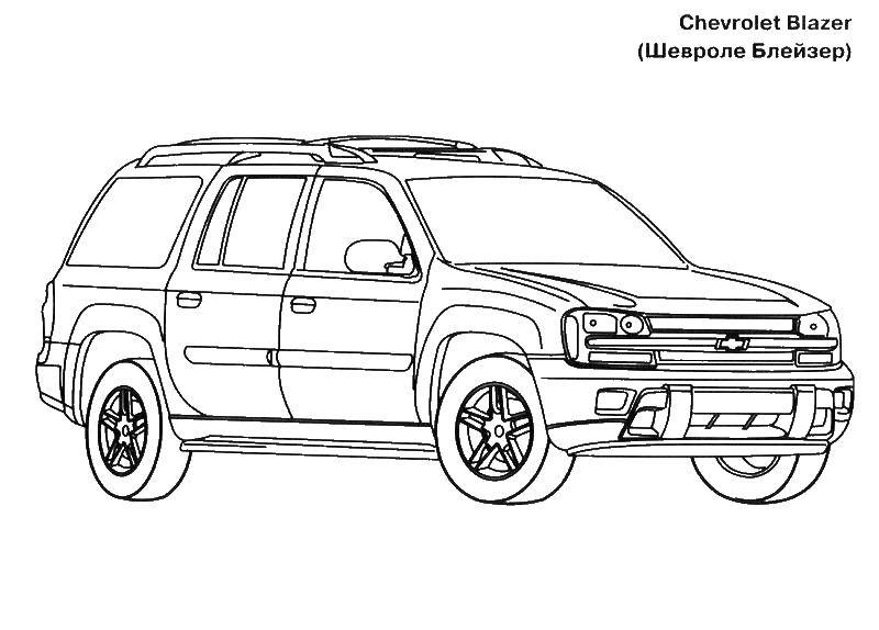 Coloring Chevrolet. Category machine . Tags:  Chevrolet, cars.