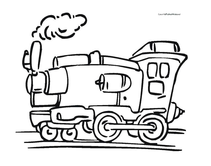 Название: Раскраска Паровоз. Категория: поезд. Теги: поезд, паровоз.