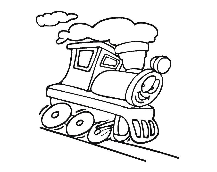 Название: Раскраска Паровозик томас. Категория: поезд. Теги: паровоз.