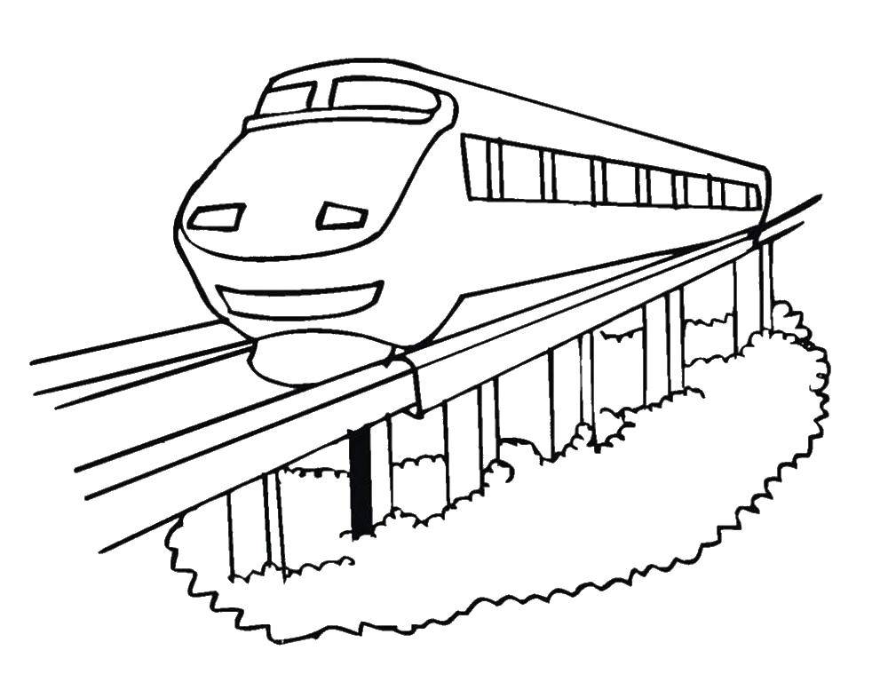 Название: Раскраска Поезд. Категория: поезд. Теги: поезд.