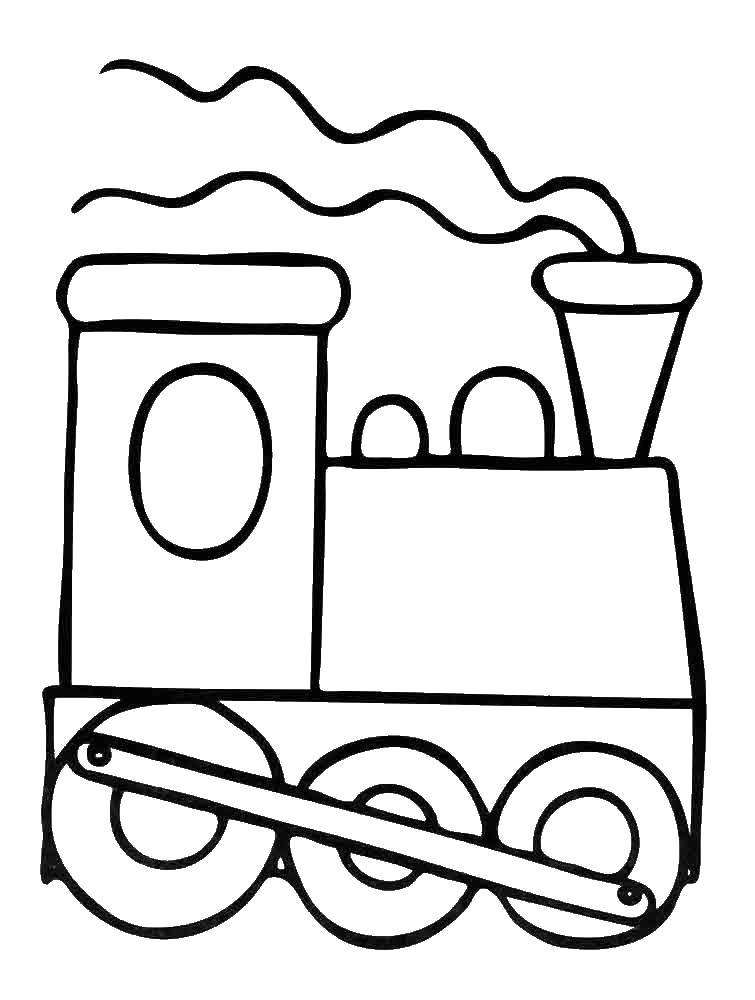 Опис: розмальовки  Паровозик. Категорія: поїзд. Теги:  Паровоз.