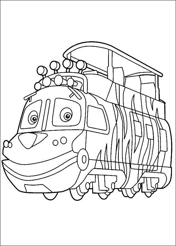 Опис: розмальовки  Веселий паровозик. Категорія: поїзд. Теги:  Паровозик.