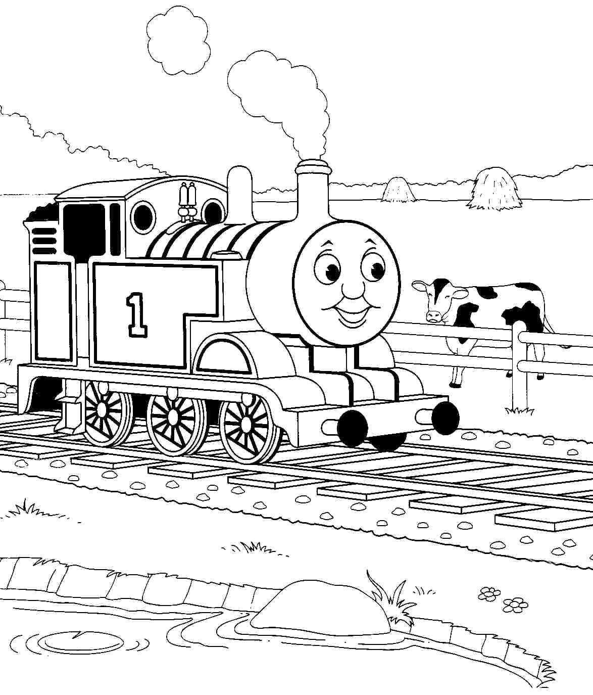 Coloring Thomas the tank engine. Category train. Tags:  Train, Thomas.