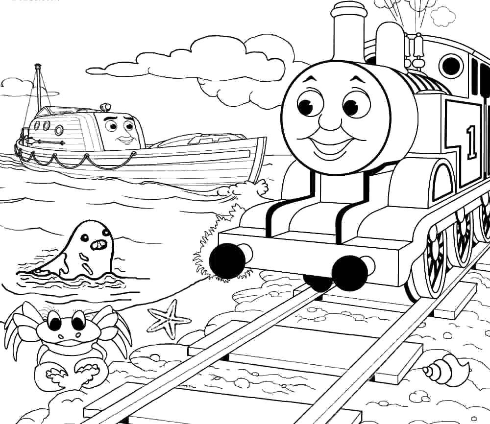 Название: Раскраска Паровозик томас. Категория: поезд. Теги: Паровозик, Томас.