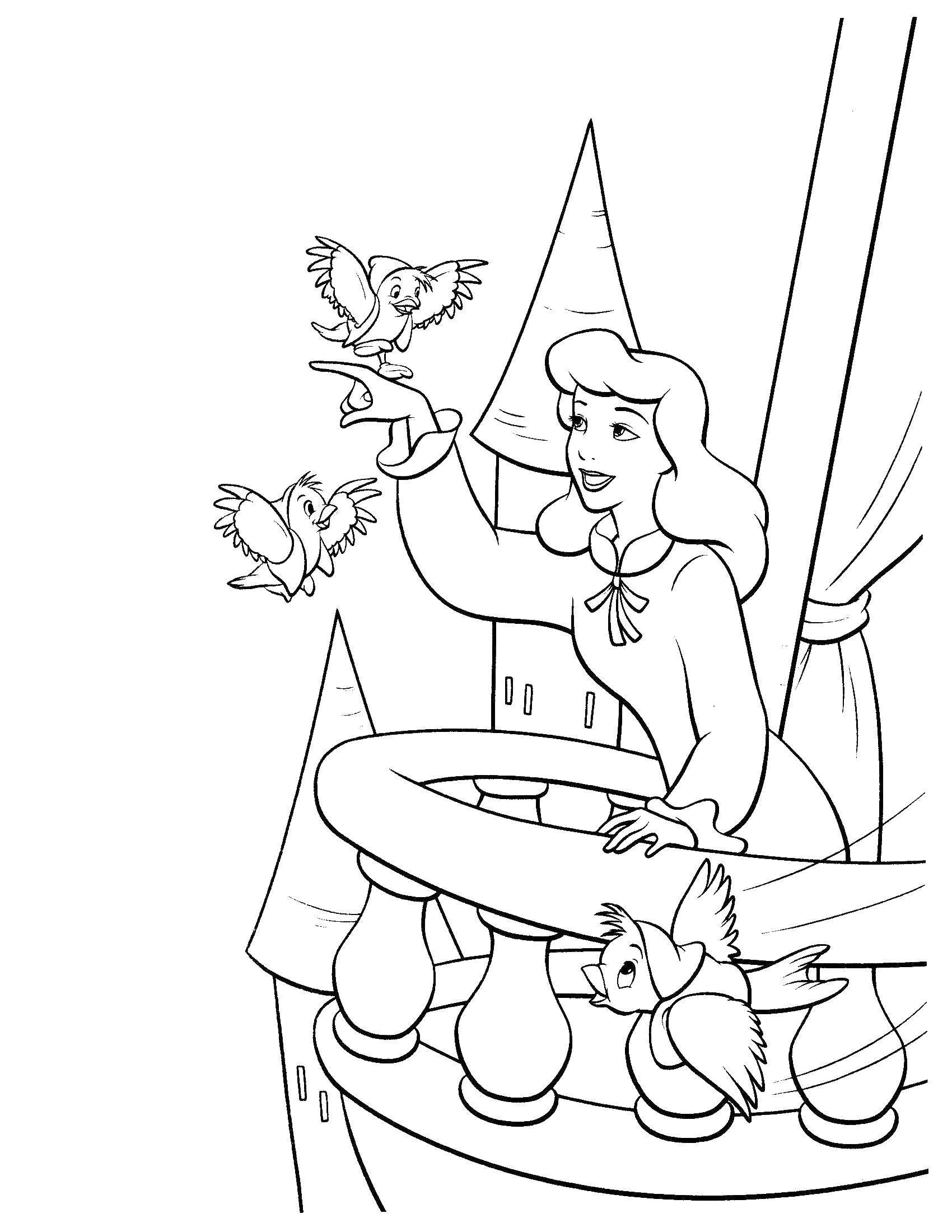 Coloring Sleeping beauty from dispelga cartoon. Category Disney coloring pages. Tags:  Disney, Sleeping beauty.