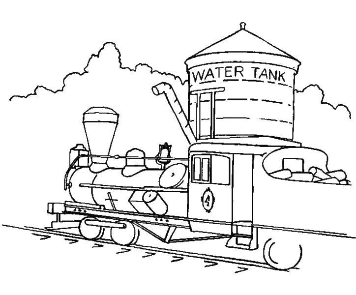 Coloring The engine. Category train. Tags:  locomotive.