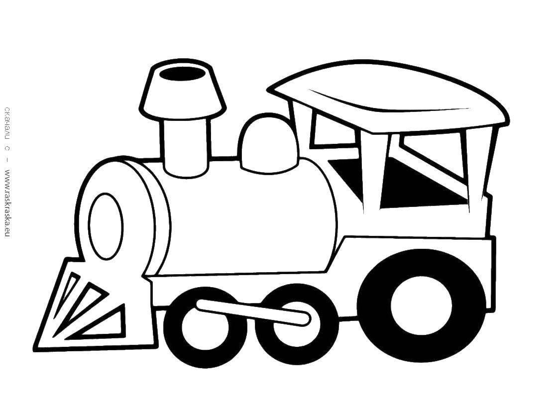 Название: Раскраска Паровоз. Категория: поезд. Теги: поезд, паровоз.