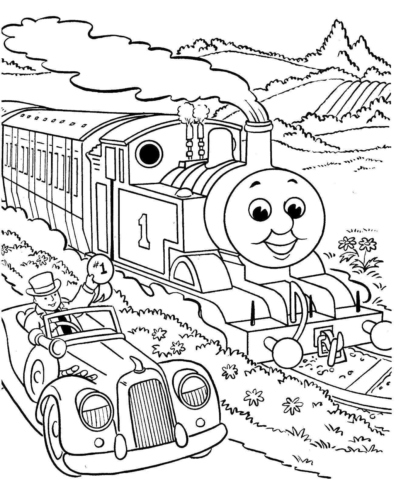 Coloring Thomas the tank engine got the first place. Category cartoons. Tags:  locomotive, Thomas.