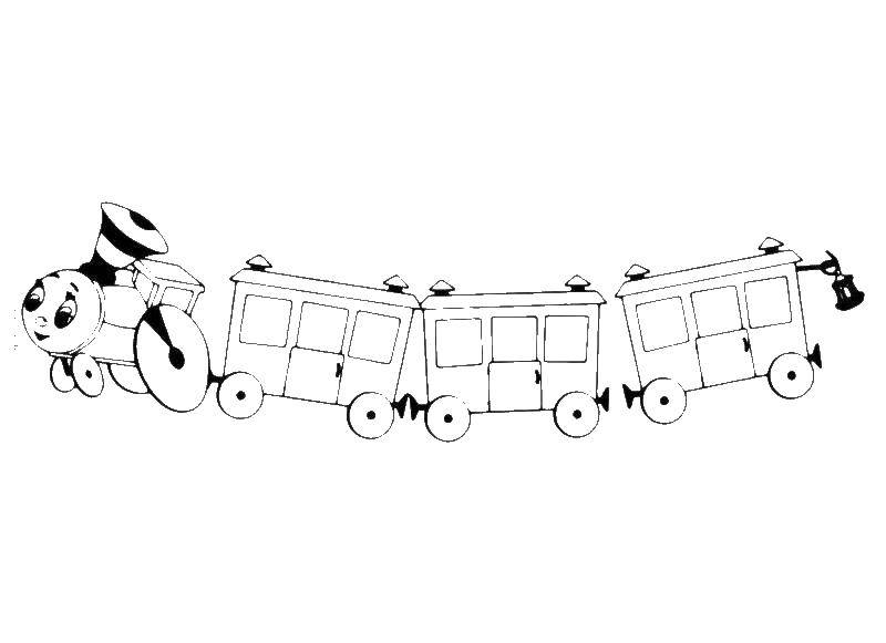 Название: Раскраска Паровозик. Категория: мультики. Теги: Паровозик.