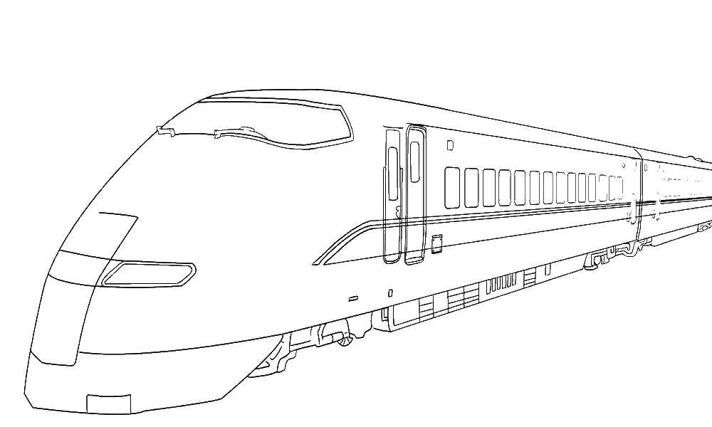 Coloring High-speed train. Category train. Tags:  Train, speed.