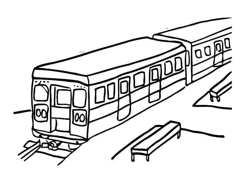 Coloring The car. Category train. Tags:  the car.