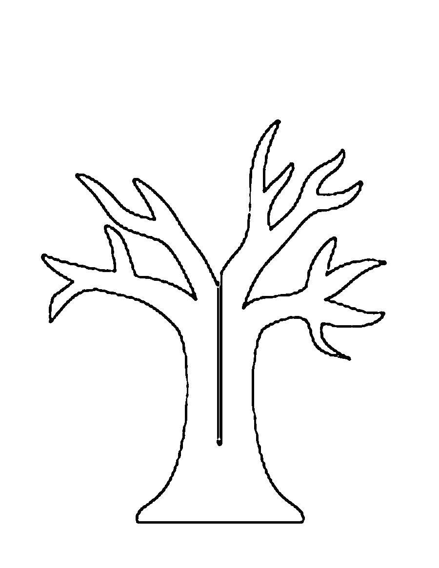 Раскраска Дерево без листьев: распечатать бесплатно, скачать