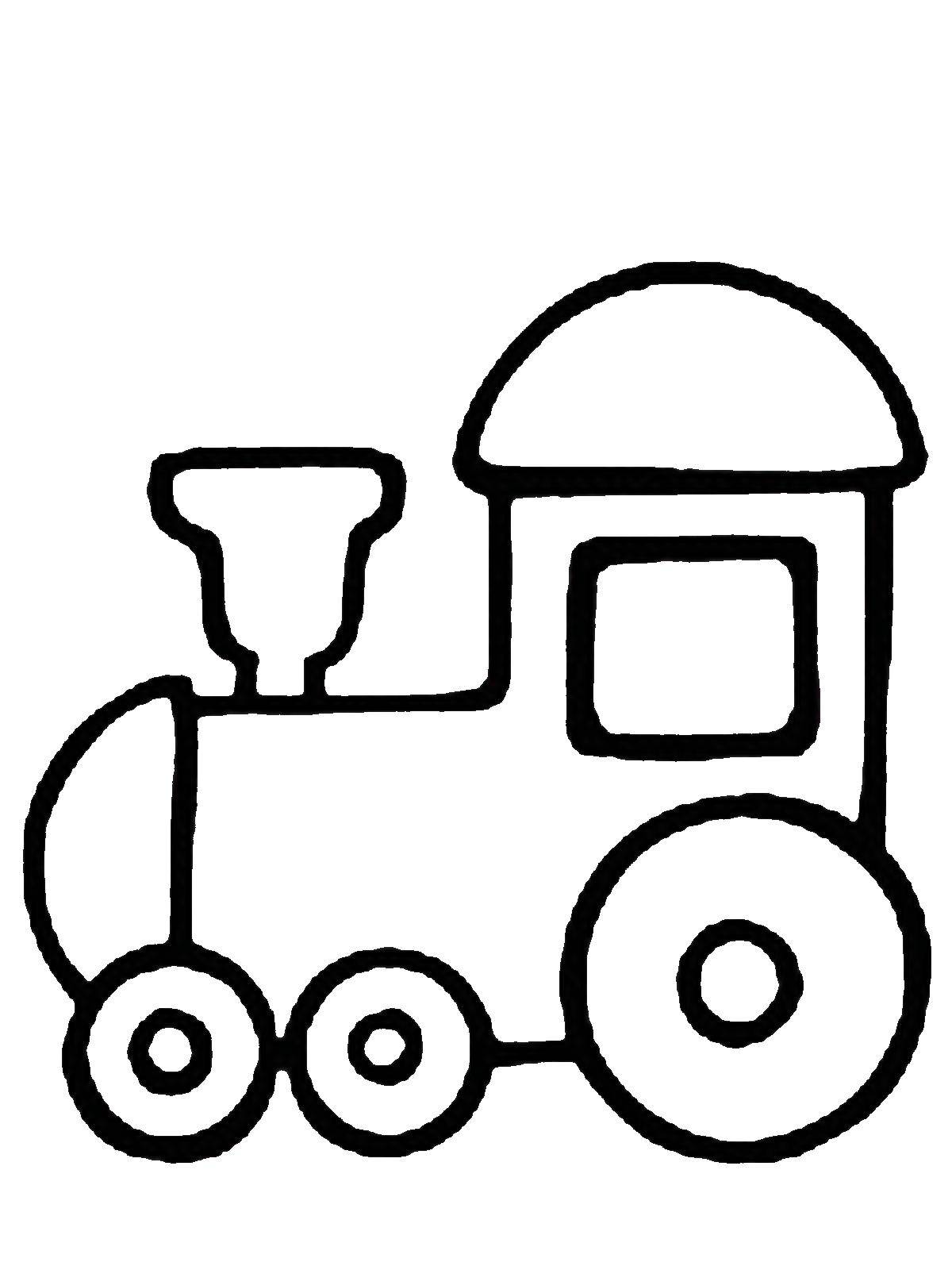 Coloring Train-baby. Category Coloring pages for kids. Tags:  Train.