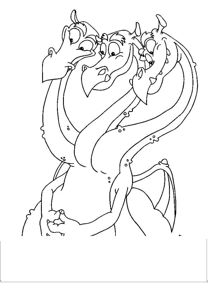 Coloring Dragon. Category Fairy tales. Tags:  dragon.