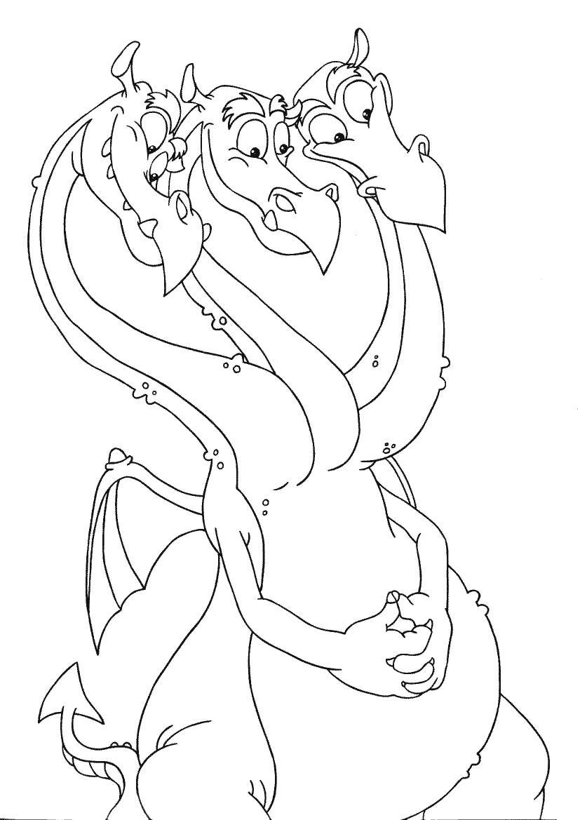 Coloring Dragon. Category The characters from fairy tales. Tags:  Fairy tales.