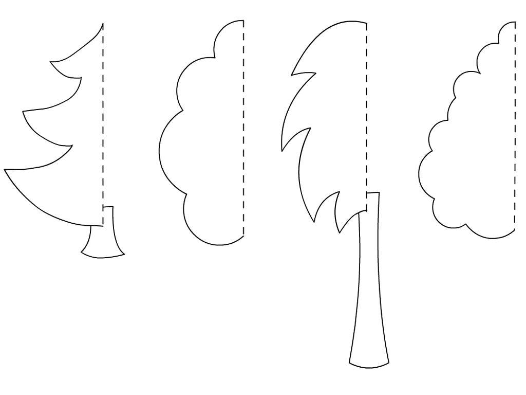 Coloring The contours of the trees. Category tree. Tags:  Contour, trees.
