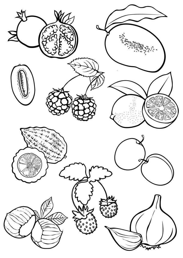 Coloring Fruit in the context. Category fruits. Tags:  fruits.