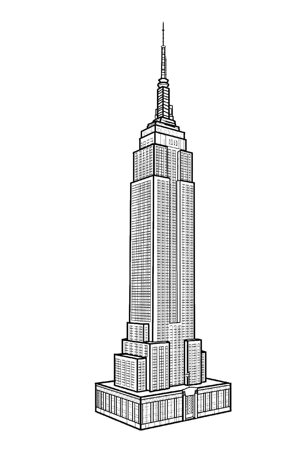 Coloring Skyscraper. Category building. Tags:  Building, city, skyscraper.