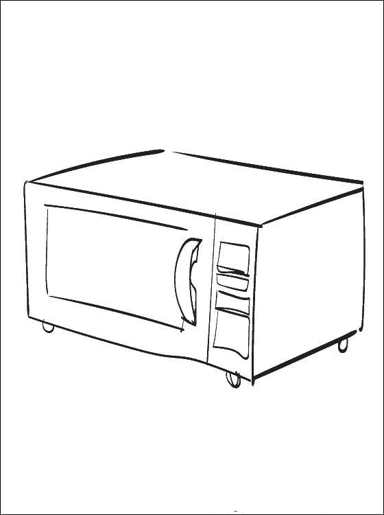 Coloring Microwave. Category appliances. Tags:  Microwave.