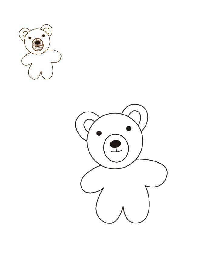 Название: Раскраска Медведи. Категория: игрушка. Теги: медведь.