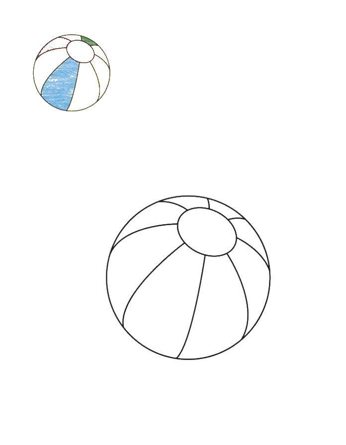 Coloring The ball. Category toy. Tags:  ball.