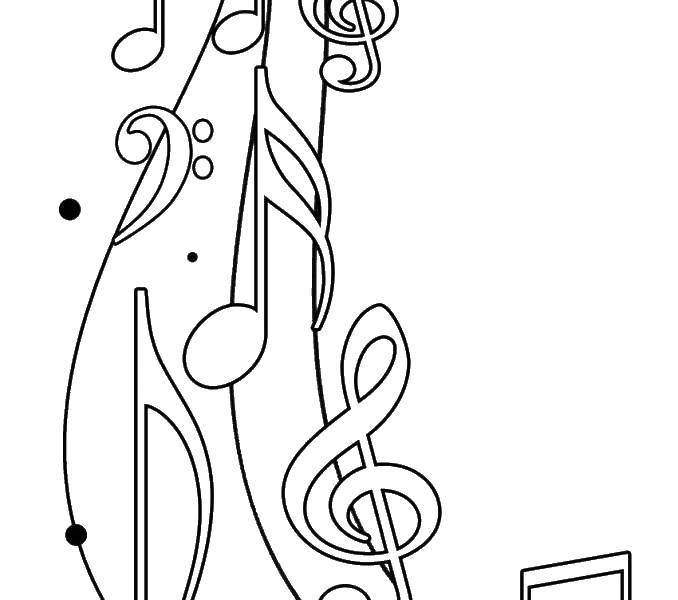 Coloring Notes. Category musical instruments . Tags:  notes .