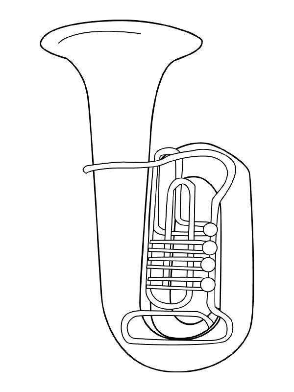 Coloring The French horn. Category musical instruments . Tags:  Tool, horn.