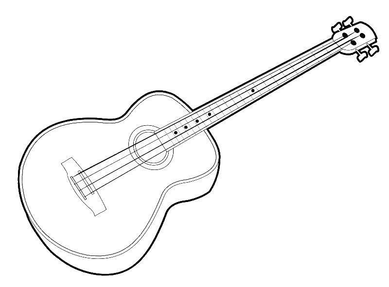 Coloring Guitar. Category musical instruments . Tags:  guitar .