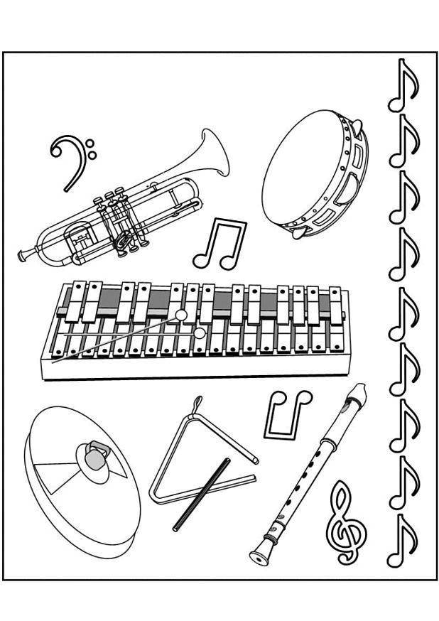 Название: Раскраска Музыкальные инструменты. Категория: музыкальные инструменты. Теги: Инструмент, музыка.