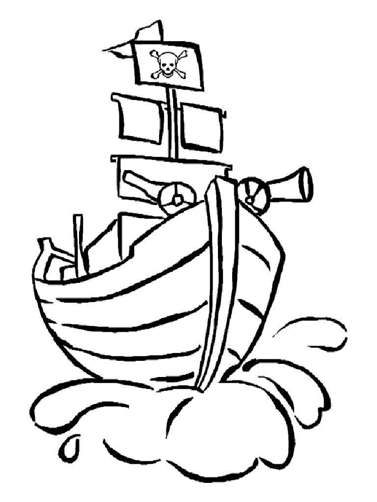Coloring Pirate ship. Category marine. Tags:  ship.