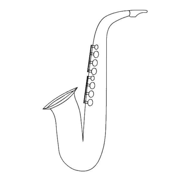 Coloring The saxophone. Category musical instruments . Tags:  saxophone.
