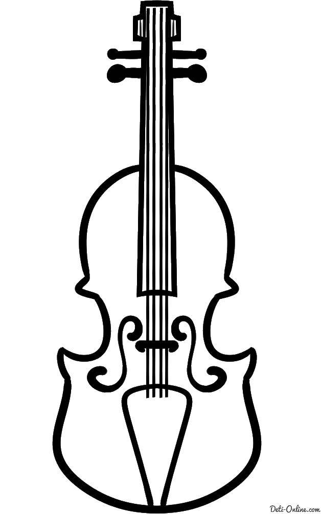 Название: Раскраска Скрипка. Категория: музыкальные инструменты. Теги: музыка, инструмент, скрипка.