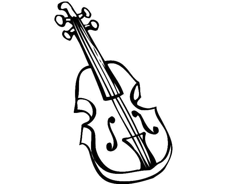 Название: Раскраска Виолончель. Категория: музыкальные инструменты. Теги: виолончель.