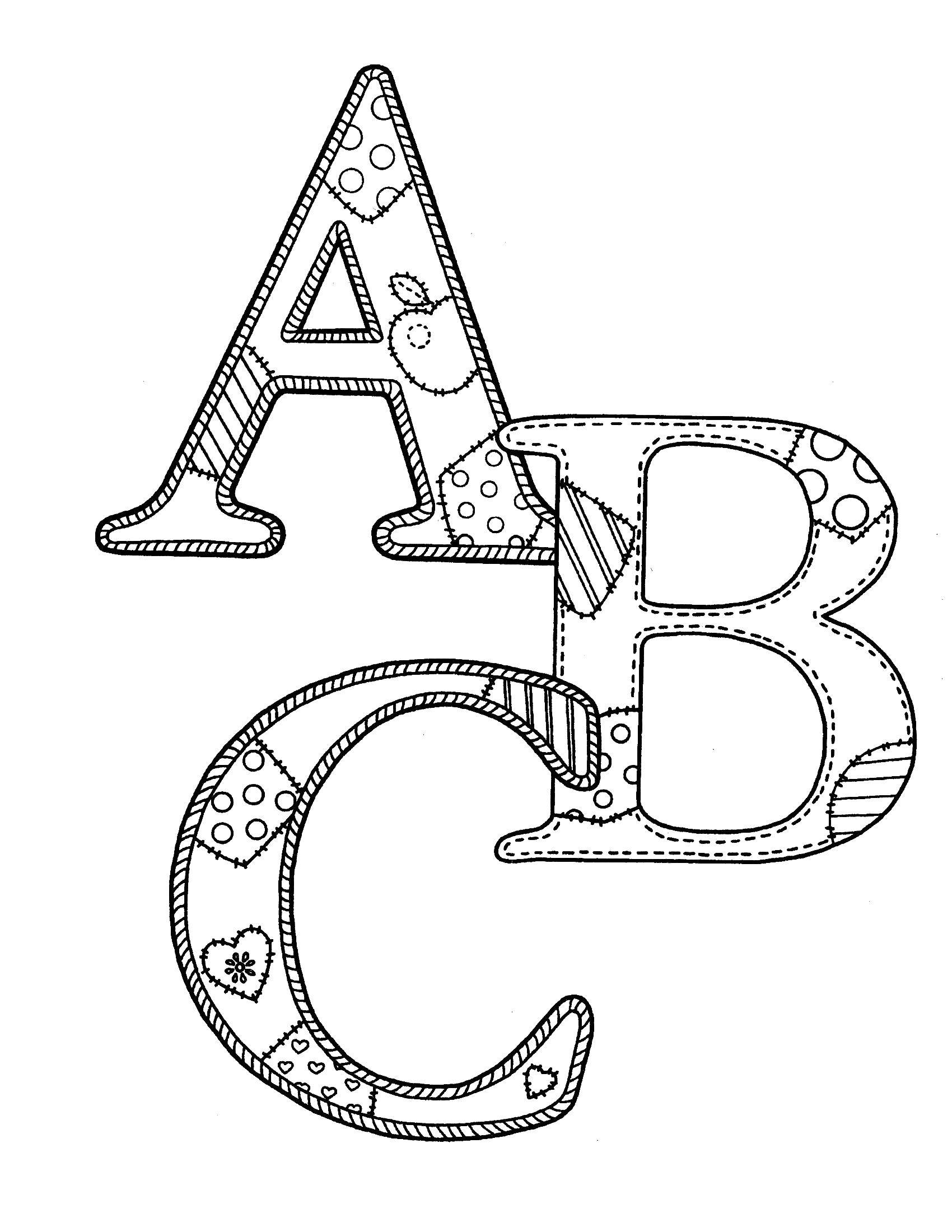 Название: Раскраска Abc. Категория: Английский. Теги: A, B, C, LETTERS.