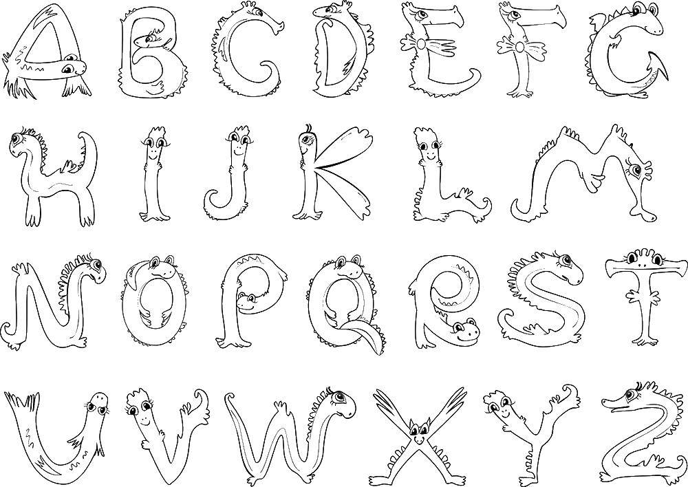 Coloring Alphabet. Category English. Tags:  alphabet, letters.
