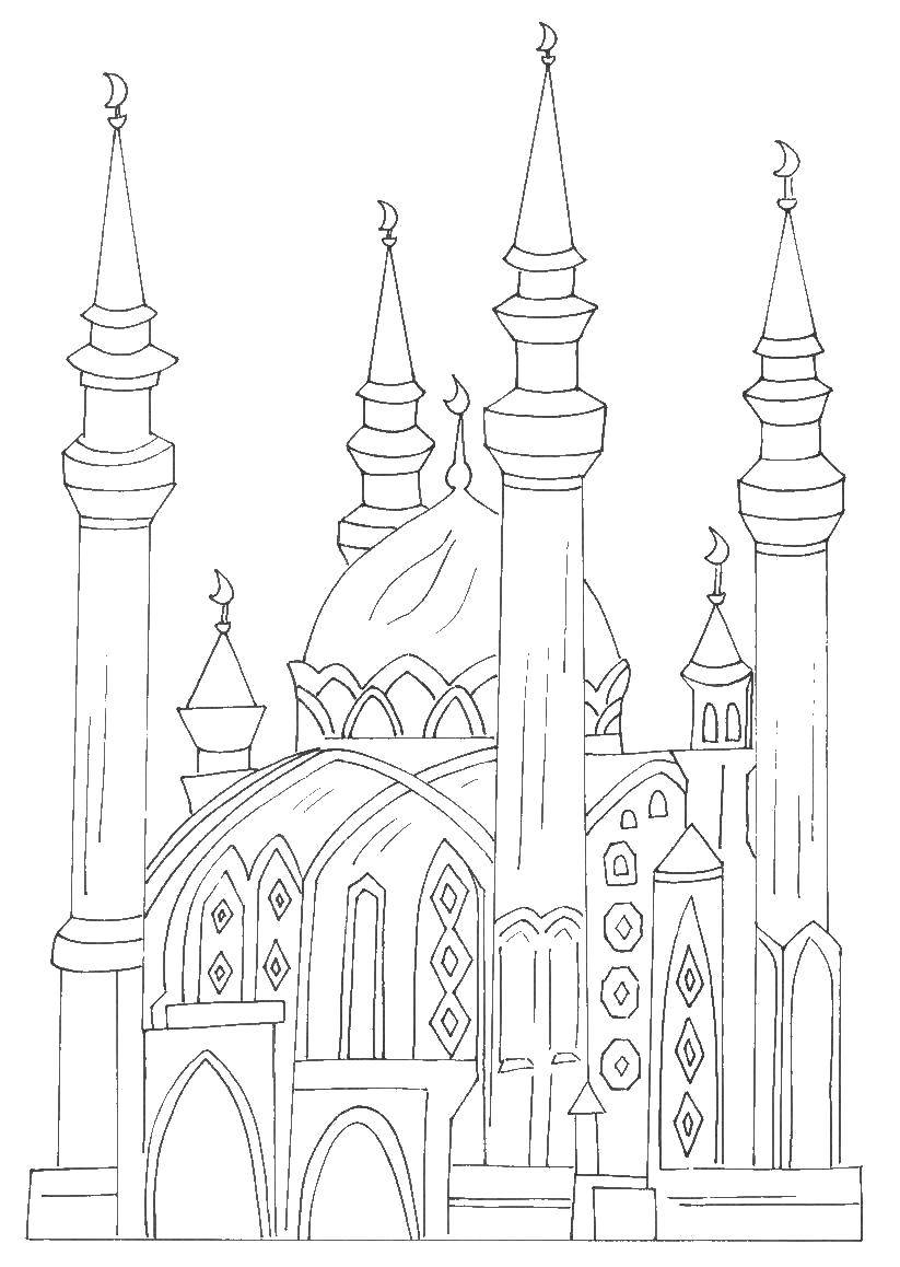 Мечеть кул-Шариф в Казани рисунок детский
