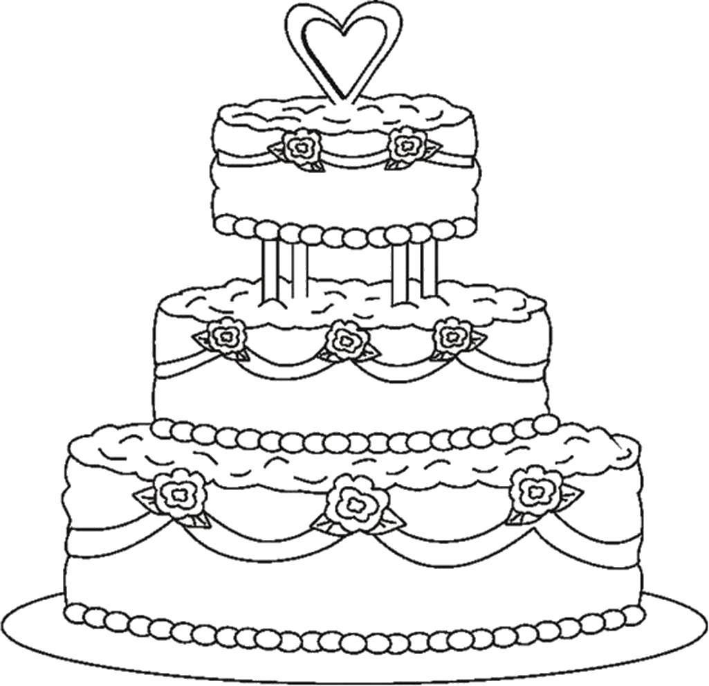 Coloring Beautiful cake. Category cakes. Tags:  Cake, food.