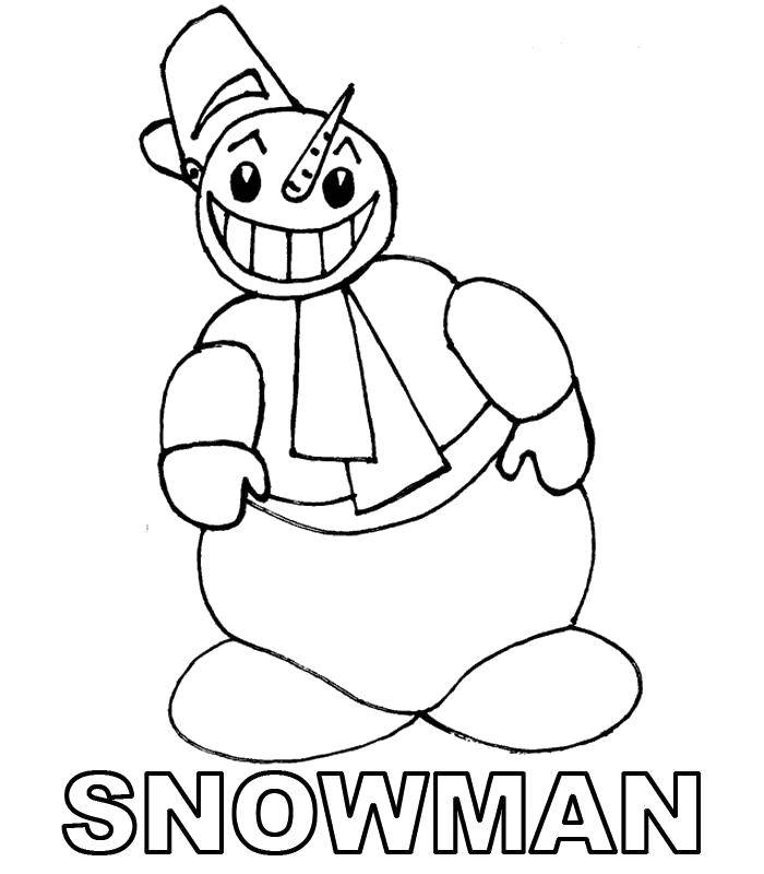Название: Раскраска Снеговик на английском. Категория: Английский. Теги: Алфавит, буквы, слова.