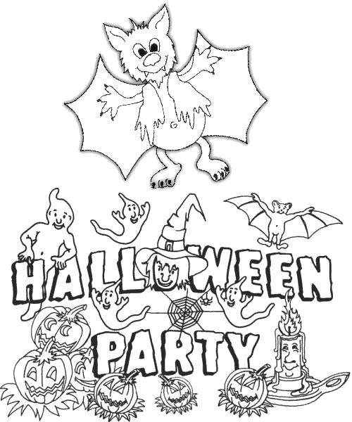 Coloring Happy Halloween. Category Halloween. Tags:  Halloween.