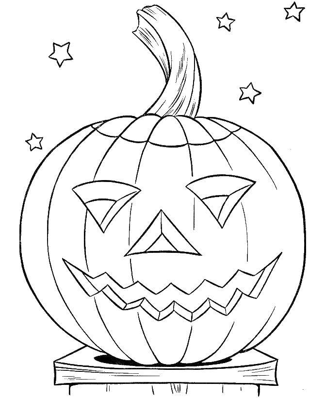 Coloring Pumpkin on Halloween. Category Halloween. Tags:  Halloween.