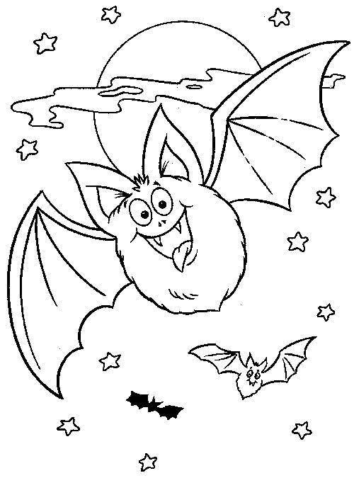 Coloring Fun flying mouse. Category Halloween. Tags:  Halloween, bat.