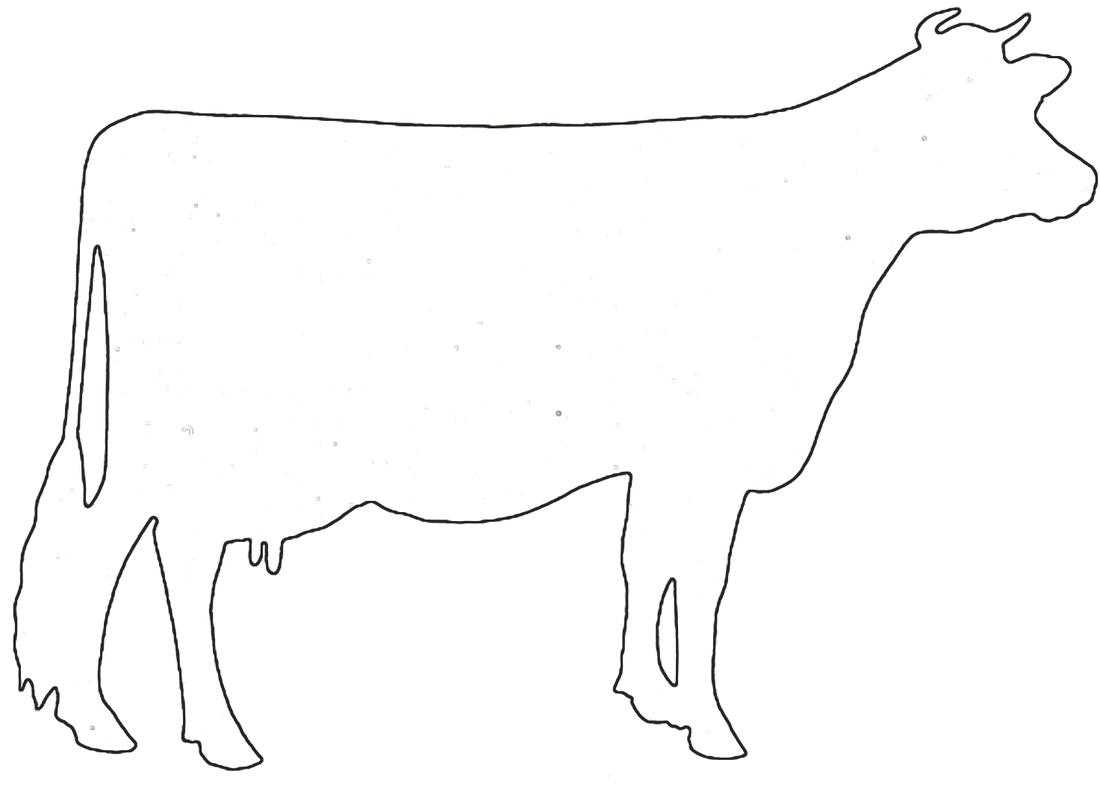 Название: Раскраска Корова. Категория: домашние животные. Теги: корова.