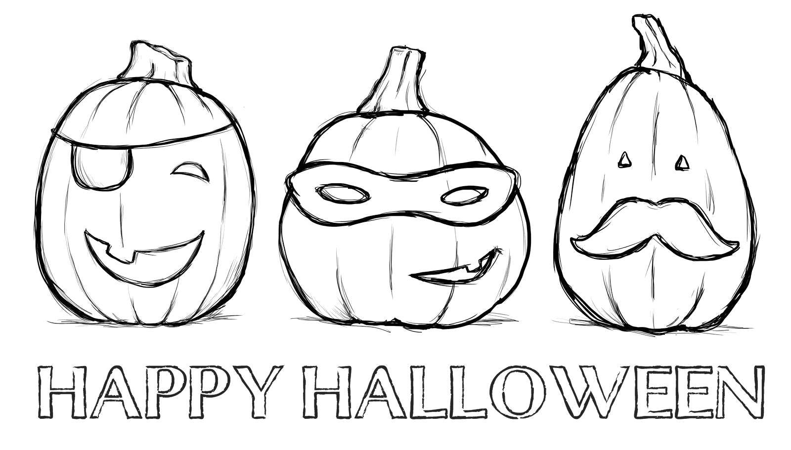 Coloring Happy Halloween. Category Halloween. Tags:  Halloween.