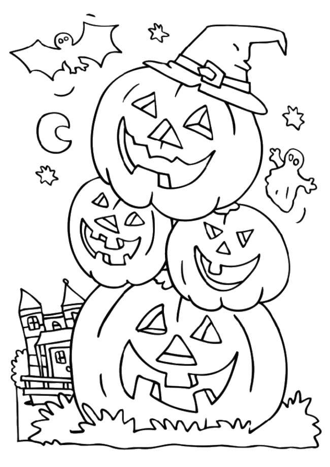 Coloring Pumpkins. Category Halloween. Tags:  Halloween, pumpkin.