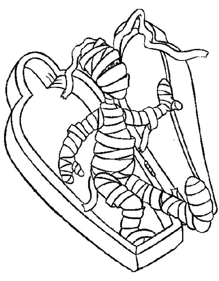Coloring Mummy. Category Halloween. Tags:  the mummy, Halloween.