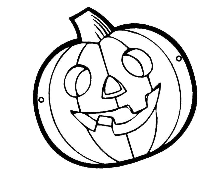 Coloring Carved pumpkin. Category Halloween. Tags:  Halloween, pumpkin.