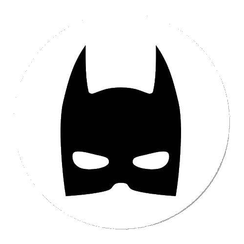 Coloring The mask of Batman. Category cartoons. Tags:  Batman, superheroes.