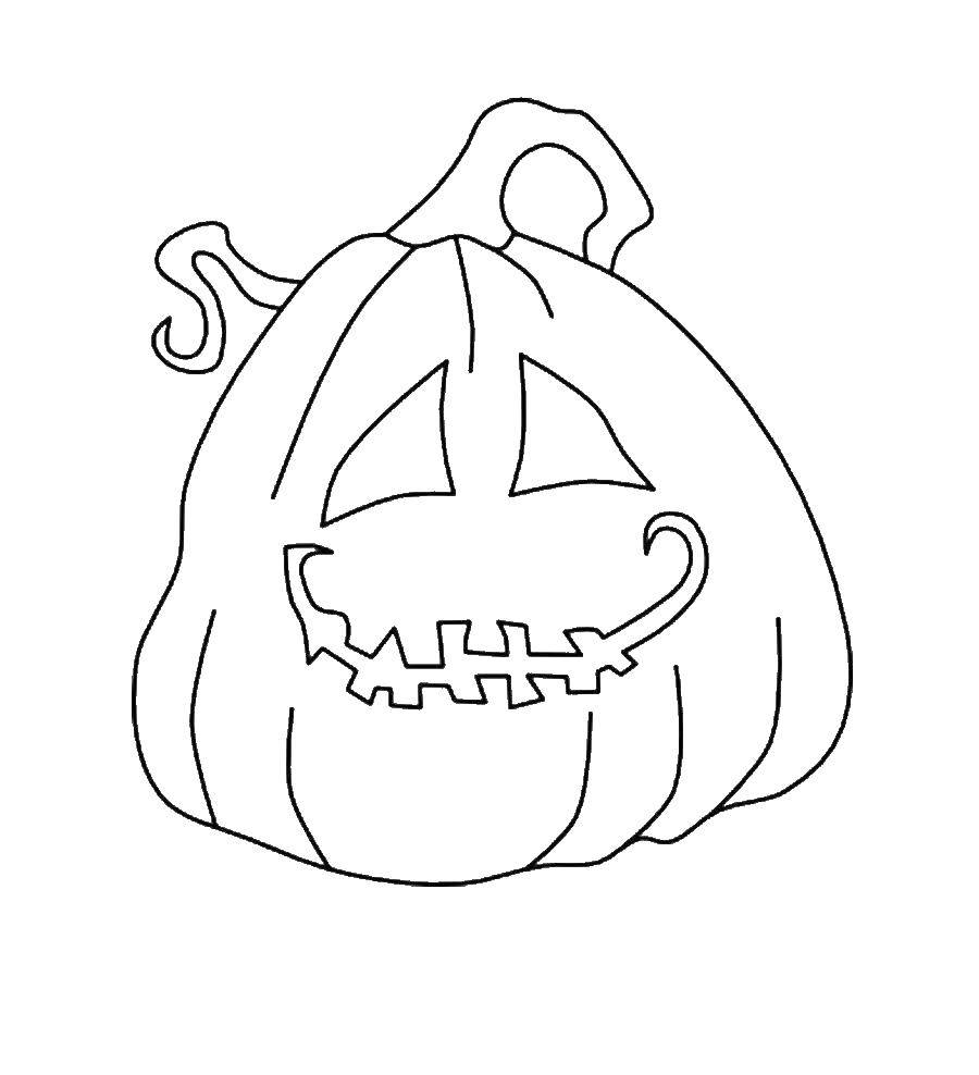Coloring Scary pumpkin. Category Halloween. Tags:  pumpkin, Halloween.