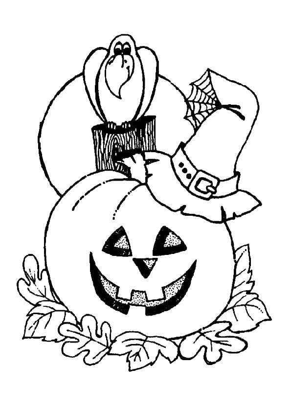 Coloring Scary pumpkin. Category Halloween. Tags:  Halloween.