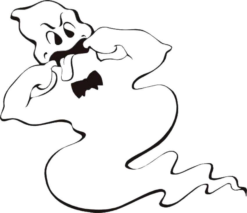 Coloring Evil Ghost. Category Halloween. Tags:  Halloween Ghost, .